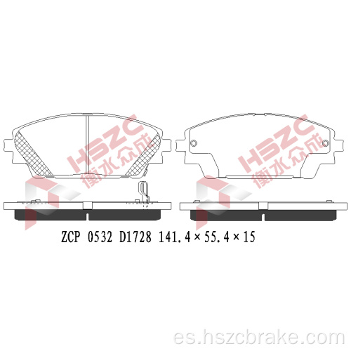 Padera de freno de cerámica FMSI D1728 para Mazda